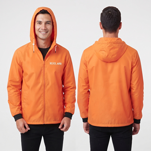Custom Logo Hooded Windbreaker Jacker Unisex Breathable Rain Wear Waterproof Zipper <b>Hoodie</b> Lightweight Nylon Polyester Jacket - Product Image 4