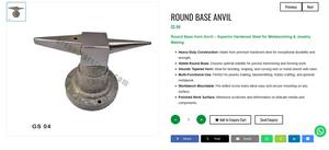 Yunque de Base Redonda de Acero Endurecido para Joyería, Herramienta Manual de Orfebre para Moldear y Dar Forma a Metales | N.º de artículo: GS-04 - Product Image 2