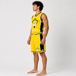 Ensemble de sport personnalisé haut de gamme pour équipe de basketball adulte – Maillot sans manches respirant en polyester à séchage rapide - Product Image 4
