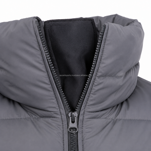 Manteau matelassé mi-long pour homme, veste d'hiver à col montant, rembourrage thermique, tenue décontractée d'extérieur, commande en gros, fabricant - Product Image 4