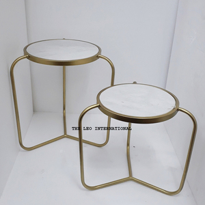 Eye Catching Look Leaves And Flowers Designer Metal Base Stand With Round <b>Mirror</b> Top Luxury Coffee <b>Tables</b> From India - Product Image 5