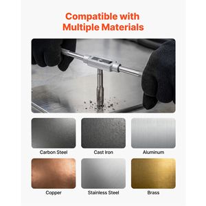 Set di 60 Maschi e Filiere per Macchine Utensili, Misure Metriche e SAE da M3 a M12 # Set di maschiatura filettati grossi e fini da 4 a 1/2 pollici con chiave di portautensili - Product Image 6