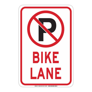Panneau de signalisation pour voie cyclable Brady résistant aux intempéries pour routes cyclables extérieures - Product Image 3