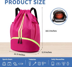 Sac de sport en toile portable avec grande poche, sac de voyage de grande capacité - Product Image 2