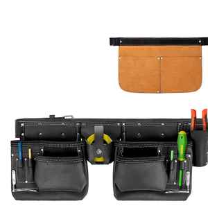 Different Size Multiple Pockets Customized Leather Tool Bags / New Design Heavy Duty Comfortable Leather Tool Bags - Product Image 1