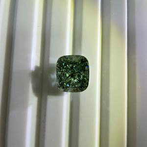 Diamante Suelto Cultivado en Laboratorio, Corte Cojín de 3 Quilates, Verde Intenso VS2, Certificado IGI - Product Image 5