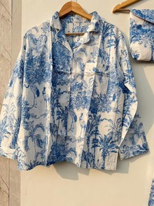 ชุดนอนอินเดีย ลายดอกไม้ ผ้าฝ้าย ชุดนอนแขนยาวสำหรับผู้หญิง - Product Image 2