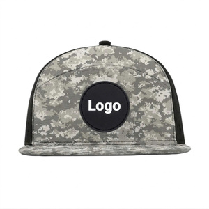 OEM ODM 6 Panel Snapback <b>Cap</b> & Hat <b>Flat</b> Bill Custom Structure With Silicone Rubber Logo For Summer Sport <b>Men</b> And Women - Product Image 1