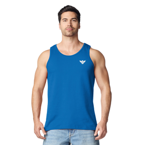 Débardeur de sport pour homme, sans manches, pour la gym, la course, le fitness, l'entraînement, décontracté, athlétique, doux, respirant, 100% coton, logo sur le devant - Product Image 1