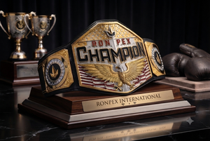 Cinturón de Campeonato de Lucha en Parejas - Ronpex International RI-2605, Personalizado, de Latón y Cuero, Equipo de Entrenamiento de Artes Marciales Suaves - Product Image 5