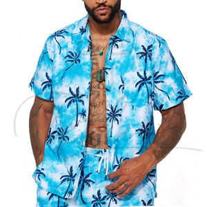 Wholesale <b>Beach</b> Wear for <b>Men's</b> Quick Dry <b>Shirts</b> and Shorts Set Breathable Plus Size Autumn Sets Customized 100% Polyester Casual - Product Image 2