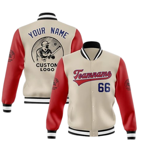 Custom Canvas Casual <b>Winter</b> Baseball Letterman Varsity Bomber <b>Jacket</b> Stand Personalized Name/Number Team Logo Men/Women/Youth - Product Image 1