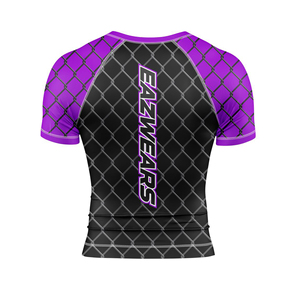 Fabricant OEM ODM de vêtements de sport personnalisés, Rash Guards pour hommes, T-shirts de compression athlétiques à manches courtes pour la sublimation MMA - Product Image 2