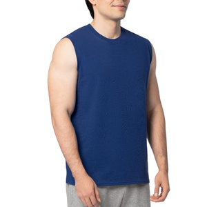 Camiseta sin mangas de algodón de alta calidad para hombre, chaleco deportivo de poliéster para gimnasio, camiseta sin mangas para entrenamiento. - Product Image 3
