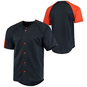 Maillot de baseball OEM personnalisé avec nom et numéro, uniforme d'équipe respirant à manches courtes, grande taille, imprimé, séchage rapide, en polyester, fabriqué par le producteur - Product Image 5
