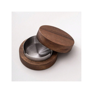 Cendrier en métal rond avec motif gravé, finition or antique, accessoires pour fumeurs, cendrier à cigares, prix de gros - Product Image 2