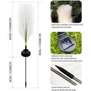 Set di 4 Luci Solari da Giardino Impermeabili, Illuminazione Decorativa per Sentieri, Cortili e Giardini, Design Floreale per Casa e Ufficio - Product Image 2