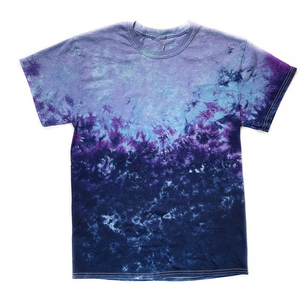 เสื้อยืดแขนสั้นผู้ชาย ลายมัดย้อม คอกลม ทรงปกติ ผ้าถักลำลอง สีเทาไล่เฉด - Product Image 4