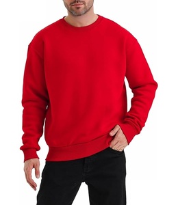 Nouvelle collection de sweat-shirts pour hommes, grande taille, manches longues, col et épaules tombants, couleur unie, 100% coton imperméable, confortable - Product Image 1