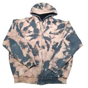 Sweat-shirt à capuche zippé tie-dye personnalisé, épais, unisexe, coupe oversize, style streetwear, vente en gros - Product Image 1