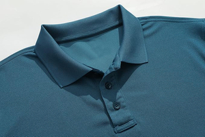 Camisa de Manga Corta para Hombre, Color Verde Azulado, Estilo Casual, Tejido Piqué, Poliéster/Algodón, Corte Regular, Cierre de Botones, Transpirable - Product Image 4