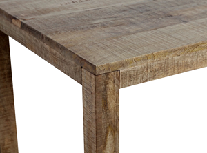 Mesa de Comedor Moderna de Madera Maciza de Mango con Acabado Superficial Rugoso y Liso, Forma Cuadrada, 4 Patas, para Hogar y Cocina - Product Image 5