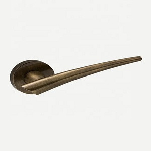 <b>Antique</b> <b>Brass</b> Lever <b>Door</b> Handle Durable Furniture Hardware Passege Privacy Lock Modern Design Matte Finished Home Office Hotel - Product Image 5