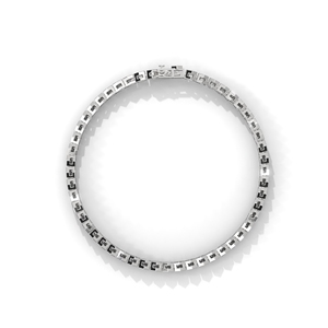 Bracelet tennis en or 18 carats plaqué or avec diamants pour femmes, bracelet à maillons hexagonaux, bijoux élégants pour tous les jours - Product Image 3