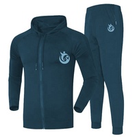 CARDIAC SPORTS Conjuntos Deportivos Personalizados para Hombre, Sudadera con Capucha y Cremallera, Pantalones de Felpa de Color Puro, Joggers Ecológicos y Transpirables
