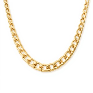 Collier en or massif 9K véritable, maille cubaine, pour femme, or jaune, bijoux fins pour tous les jours, vente en gros - Product Image 4