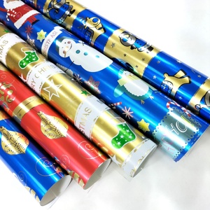 <b>Christmas</b> Gift <b>Wrapping</b> <b>Paper</b> <b>Roll</b> Metallized Foil Holiday <b>Wrapping</b> <b>paper</b> for Kids - Product Image 1