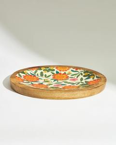 Plato de servir clásico de madera de alta calidad, ecológico, biodegradable, apto para alimentos, para el hogar y la cocina, de la India. - Product Image 2