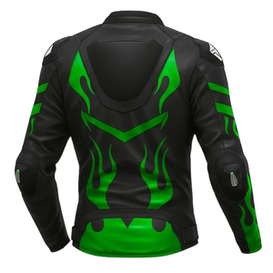 Chaqueta de Motociclismo de Cuero Vacuno Genuino para Hombre, Equipo de Protección Nivel 2 CE con Protección para la Espalda - Product Image 2