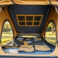 Tente de toit triangulaire légère à coque rigide avec design pliable pour SUV, Jeep, camion et aventures en plein air