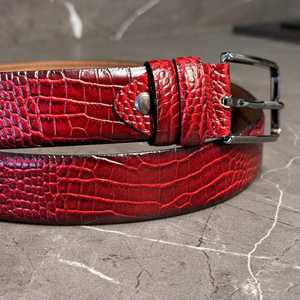 เข็มขัดหนังแท้ถักมือ หัวเข็มขัดทองเหลืองสีน้ำตาล ระบายอากาศได้ดี สไตล์ลำลอง/คลาสสิก ทนทาน เหมาะสำหรับทุกเพศ ของขวัญแต่งงาน งานฝีมือระดับโลก - Product Image 2