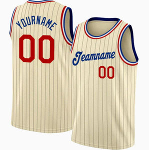 Camiseta de Baloncesto Teamname, Malla sin Mangas, Rayas Finas, Cuello Redondo, Unisex, Adulto, Transpirable, 100% Poliéster, Impresión Serigrafiada en la Parte Delantera - Product Image 3