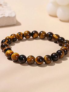 Elegante Pulsera de Cuentas de Resina Hecha a Mano, Joyería Elástica de Moda para Mujeres y Niñas, Estilo Diario - Product Image 3