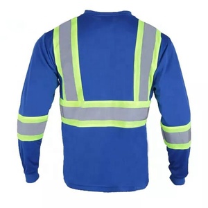 Camisa de Seguridad de Alta Visibilidad para Hombre, Reflectante, con Rayas, Manga Larga, Ropa de Trabajo Transpirable de Secado Rápido, Uniforme OEM 2026 - Product Image 3