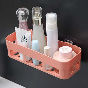 Étagère d'angle murale adhésive à double niveau pour salle de bain, support de rangement pour shampoing, cosmétiques et bouteilles, organisateur de cuisine jetable - Product Image 4