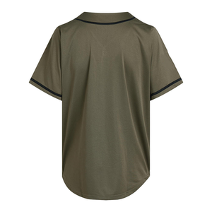 Camiseta de Béisbol Unisex de Manga Corta con Estampado, Cuello en V, Cierre de Cremallera Frontal, Poliéster, Corte Regular para Adultos, Secado Rápido, Transpirable, Malla - Product Image 4