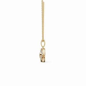 Collier pendentif diamant « Yeux de vigilance » en or jaune 18 carats, diamant taille ronde, pour femmes - Product Image 5