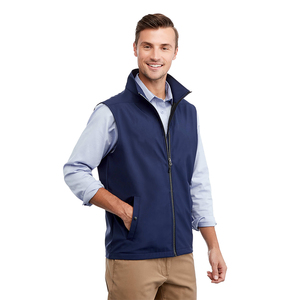 Fashion Wear <b>Men's</b> Soft Shell Sleeveless Vests <b>Navy</b> <b>Blue</b> Full Zip Stand Collar Waterproof Heated Breathable Adult's <b>Gilets</b> - Product Image 6