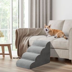 Escalier pour animaux de compagnie à 4 marches pour chats et chiens, accessoire de mobilier haut de gamme - Product Image 4