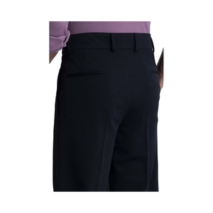 Pantalon pour homme semi-formel, coupe ample coréenne, écologique, respirant, en polyester/coton teint en fil, personnalisable, élégant et confortable - Product Image 5