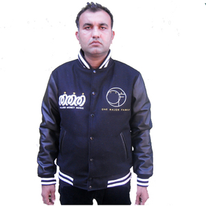 Blouson universitaire réversible en laine de baseball personnalisé, style Letterman, respirant, avec logo brodé fini, qualité supérieure - Product Image 1