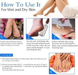 Lima de Pedicura de Acero Inoxidable, Removedor de Callos de Doble Cara y Exfoliante de Talones, Raspador Plateado Unisex para el Cuidado de los Pies y Piel Áspera - Product Image 5