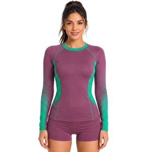 Long Sleeve Summer Workout Tops Yoga Gym <b>Rash</b> <b>Guard</b> Girls <b>Women</b> Compression <b>Women</b> T Shirts - Product Image 1