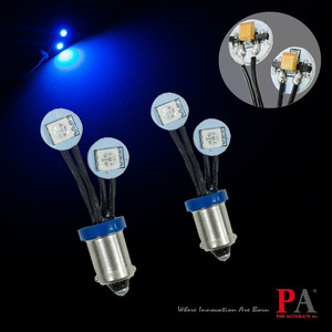 หลอดไฟ LED สำหรับเครื่องเกมพินบอล HYUGA แบบไม่เกิดแสงสะท้อน และเครื่องเกมคีบตุ๊กตา # 44 # 47 บา9เอส ที10 # 555 6.3V 2SMD - Product Image 2