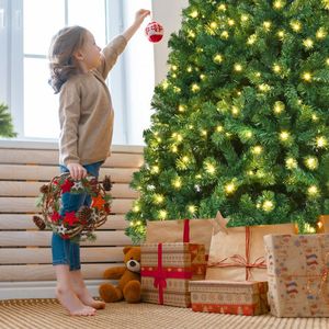 Albero di Natale Artificiale Pre-Illuminato di 2,1 Metri con Luci LED, Decorazione Natalizia Naturale ed Elegante - Product Image 4