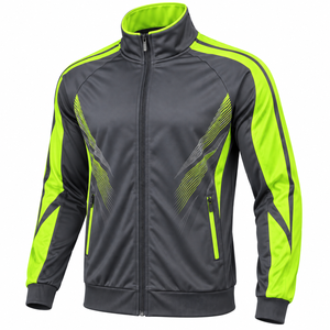 Veste de football unisexe personnalisée pour l'entraînement, veste de sport respirante en polyester/coton avec fermeture éclair intégrale pour toutes les équipes - Product Image 4
